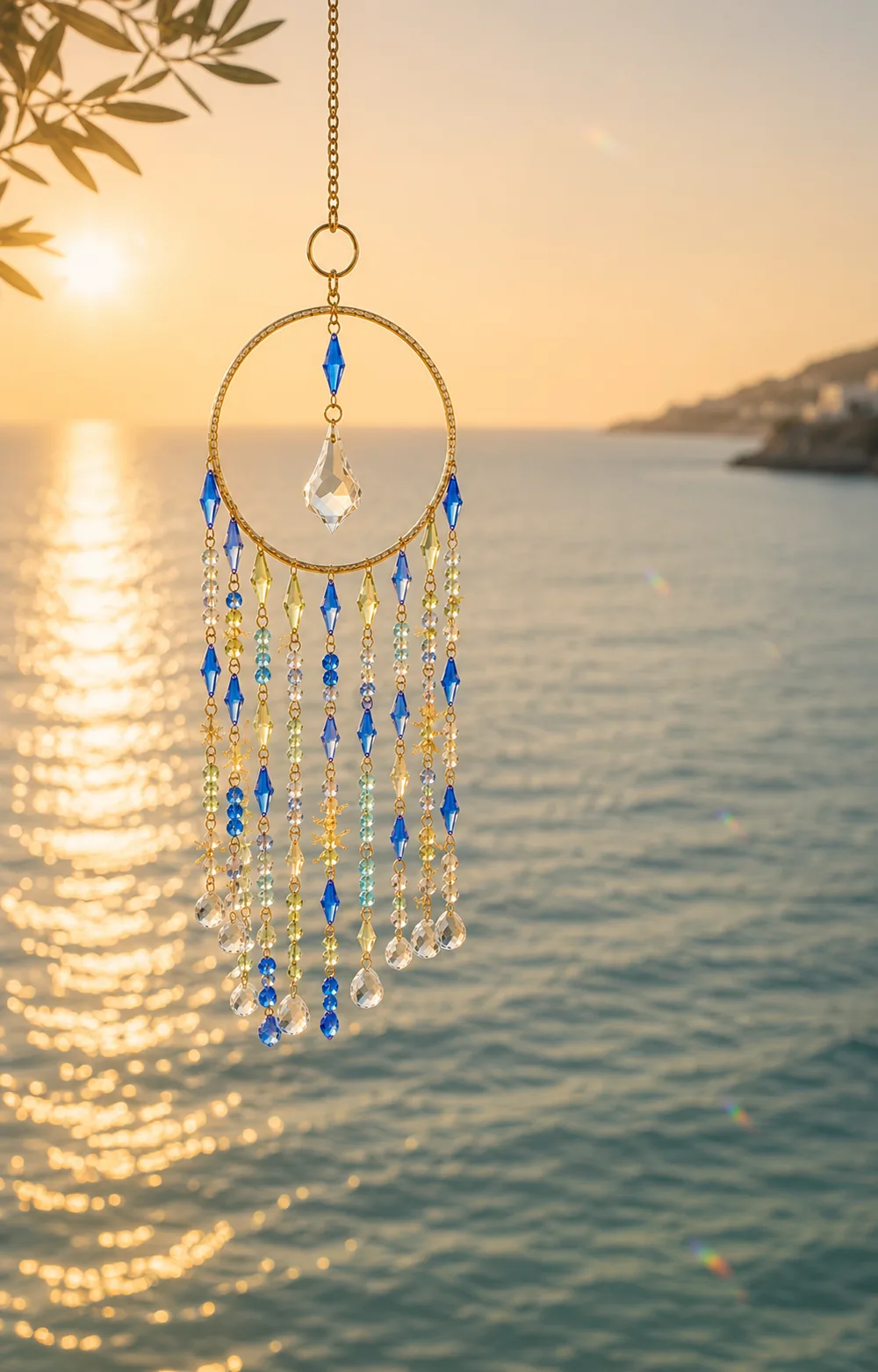 Ocean Whisper el yapımı kristal güneş yakalayıcı