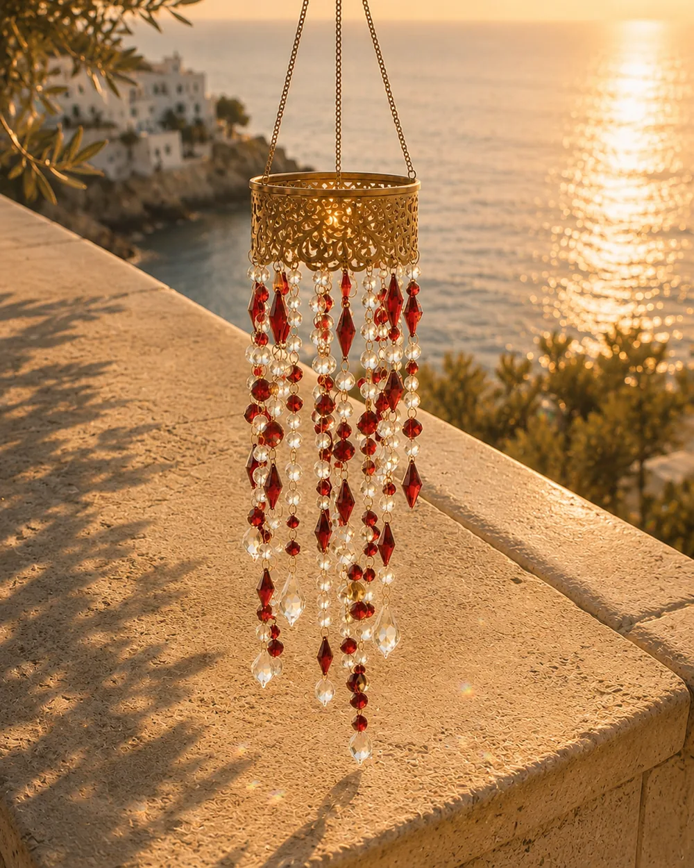 Ruby Sunset el yapımı kristal güneş yakalayıcı